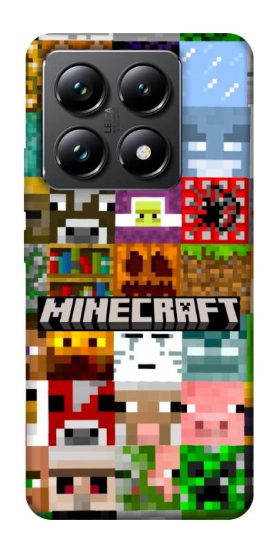 Чехол itsPrint Minecraft collage для Xiaomi 14T Pro, игры, купить оптом с доставкой