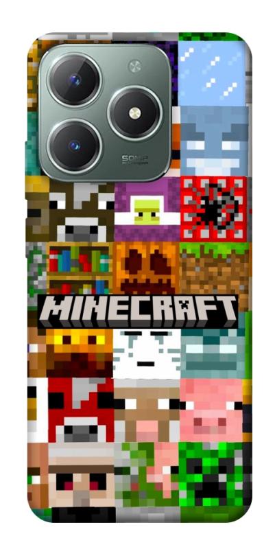 Чехол itsPrint Minecraft collage для Realme C61 4G, игры, купить оптом с доставкой