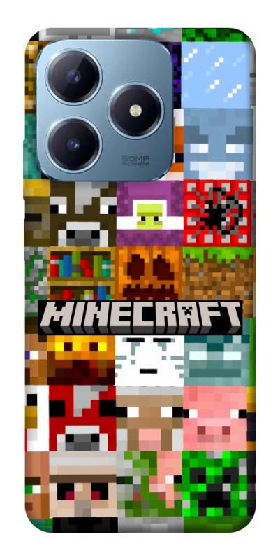 Чехол itsPrint Minecraft collage для Realme C63 4G, игры, купить оптом с доставкой