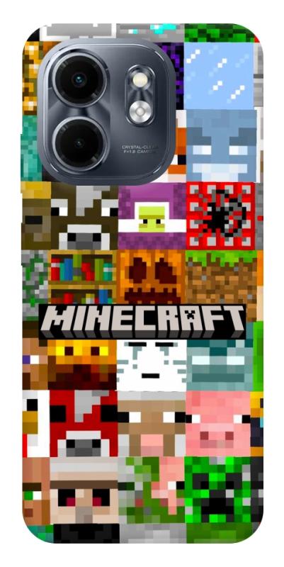 Чехол itsPrint Minecraft collage для Infinix Smart 9 4G / Hot 50i, игры, купить оптом с доставкой