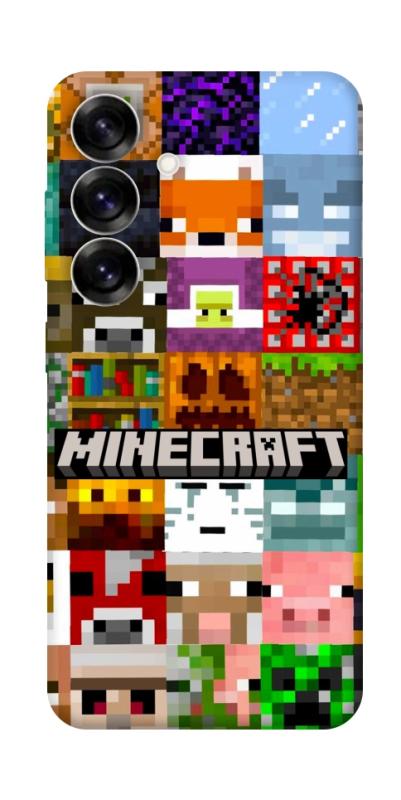 Чехол itsPrint Minecraft collage для Samsung Galaxy S25, игры, купить оптом с доставкой