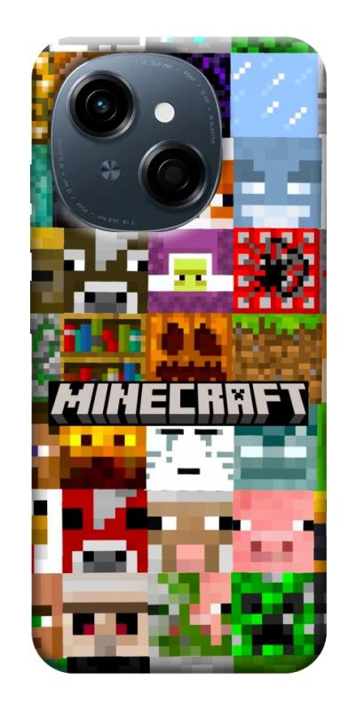 Чехол itsPrint Minecraft collage для TECNO Spark Go 1, игры, купить оптом с доставкой
