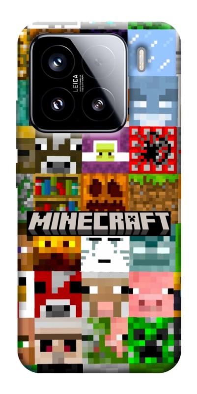 Чехол itsPrint Minecraft collage для Xiaomi 15, игры, купить оптом с доставкой