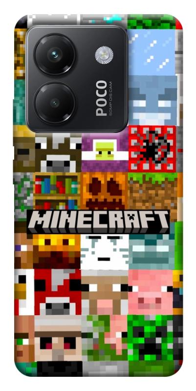 Чехол itsPrint Minecraft collage для Xiaomi Poco M7 Pro 5G, игры, купить оптом с доставкой