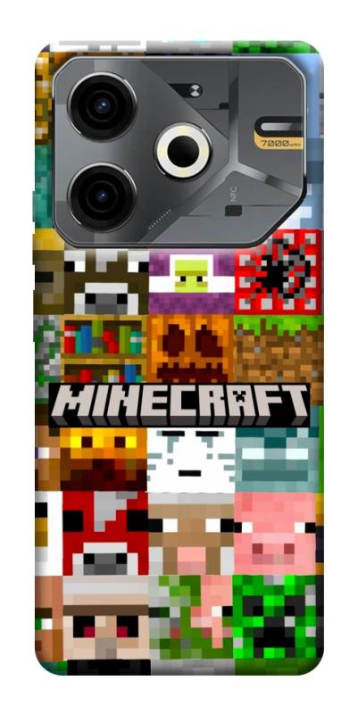Чехол itsPrint Minecraft collage для TECNO Pova 6 Neo (LI6), игры, купить оптом с доставкой