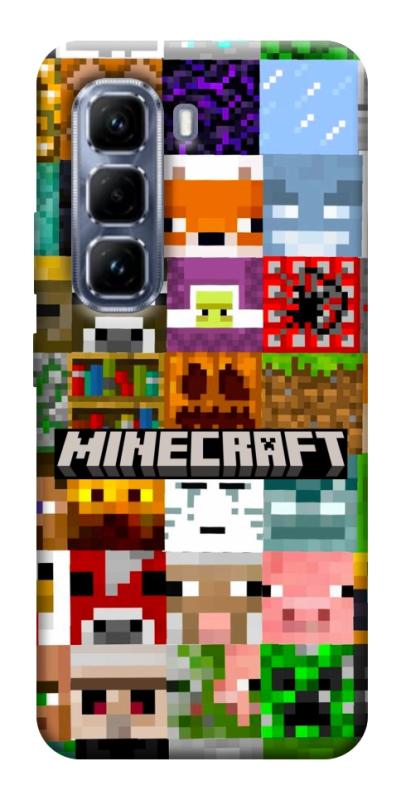 Чехол itsPrint Minecraft collage для Infinix Hot 50 Pro, игры, купить оптом с доставкой