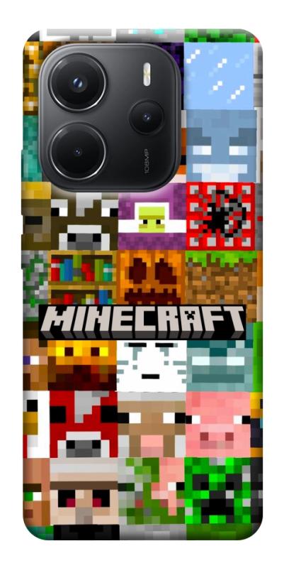 Чехол itsPrint Minecraft collage для Xiaomi Redmi Note 14 4G (Europe version), игры, купить оптом с доставкой