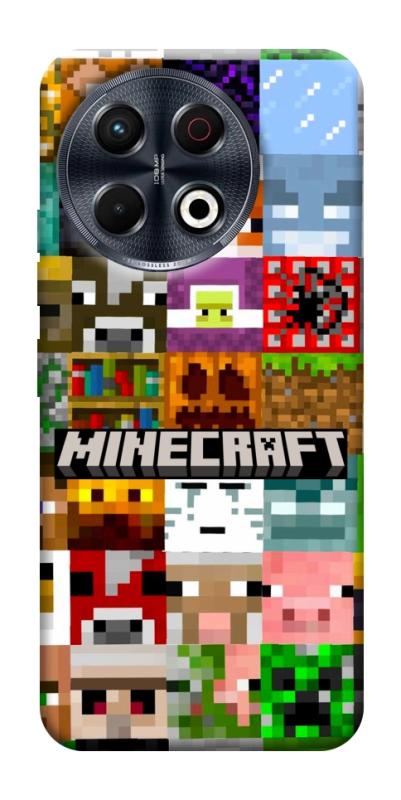Чехол itsPrint Minecraft collage для TECNO Spark 30 Pro (KL7), игры, купить оптом с доставкой