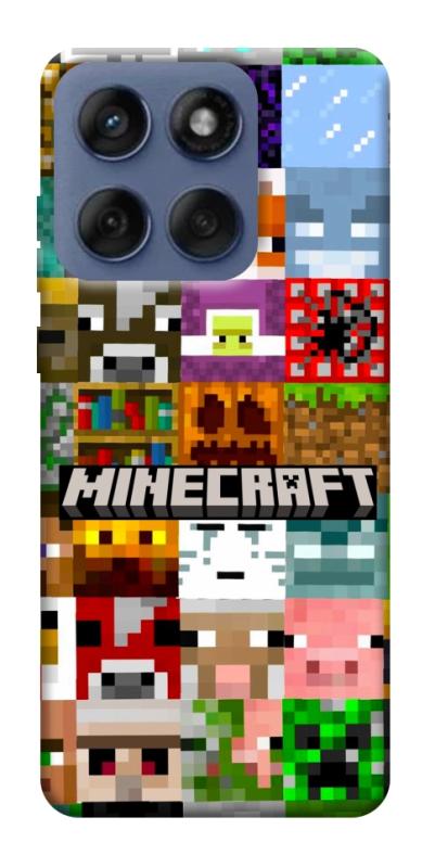 Чехол itsPrint Minecraft collage для Motorola Edge 60 Fusion, игры, купить оптом с доставкой
