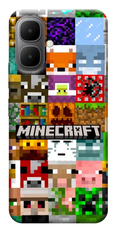 Чехол itsPrint Minecraft collage для Infinix Smart 10, игры, купить оптом с доставкой