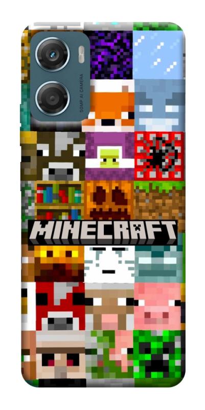 Чехол itsPrint Minecraft collage для Motorola Moto G06, игры, купить оптом с доставкой