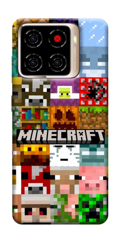 Чехол itsPrint Minecraft collage для ZTE Blade A56, игры, купить оптом с доставкой