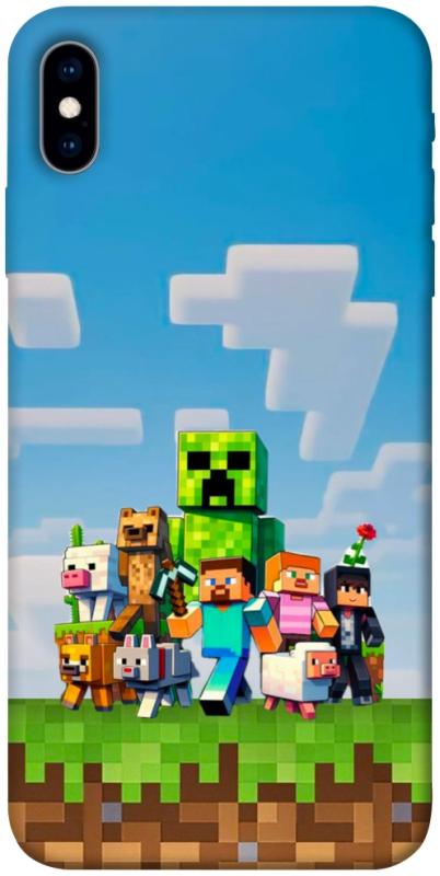 Чехол itsPrint Block Adventure для Apple iPhone X (5.8"), игры, купить оптом с доставкой