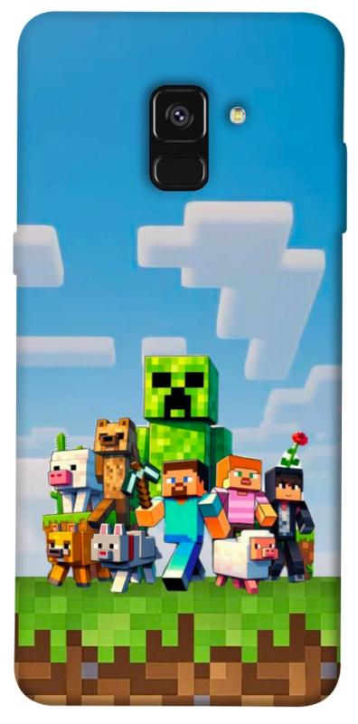 Чехол itsPrint Block Adventure для Samsung A530 Galaxy A8 (2018), игры, купить оптом с доставкой