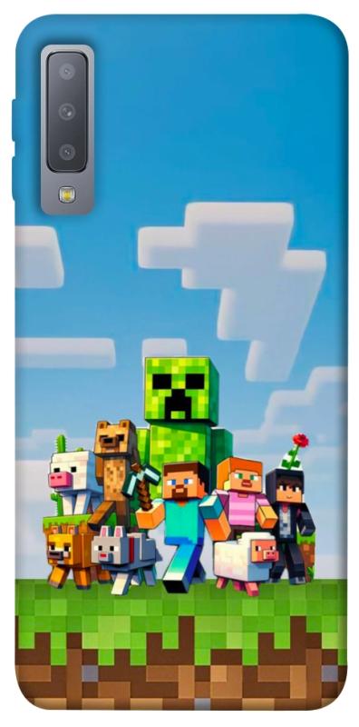 Чехол itsPrint Block Adventure для Samsung A750 Galaxy A7 (2018), игры, купить оптом с доставкой