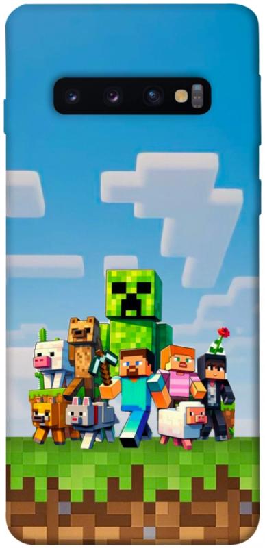 Чехол itsPrint Block Adventure для Samsung Galaxy S10, игры, купить оптом с доставкой