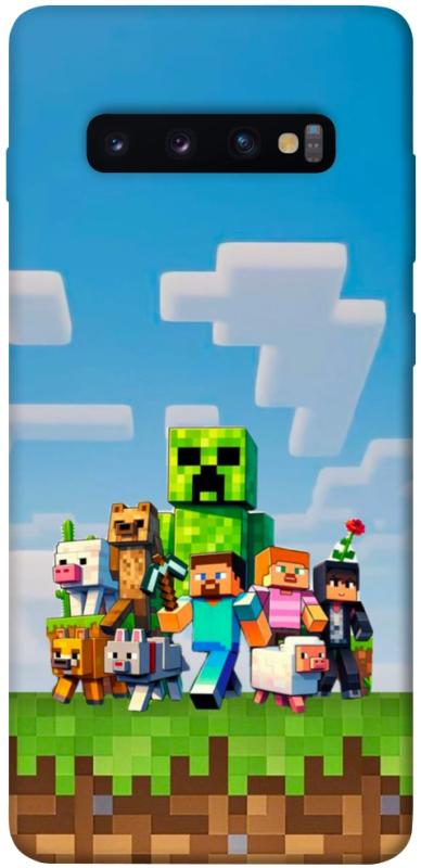 Чехол itsPrint Block Adventure для Samsung Galaxy S10+, игры, купить оптом с доставкой