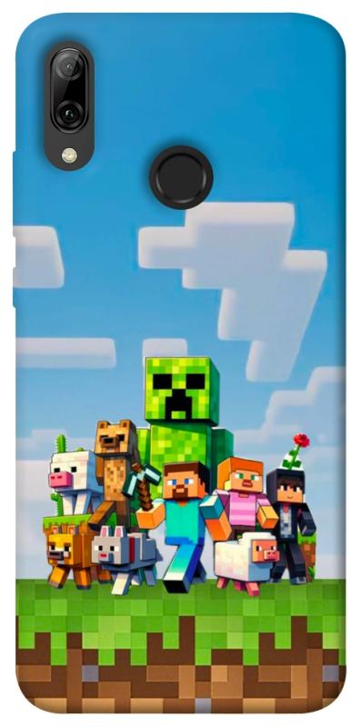 Чехол itsPrint Block Adventure для Huawei P Smart (2019), игры, купить оптом с доставкой