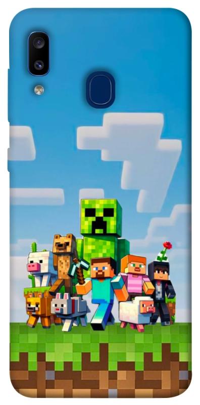 Чехол itsPrint Block Adventure для Samsung Galaxy A20 / A30, игры, купить оптом с доставкой