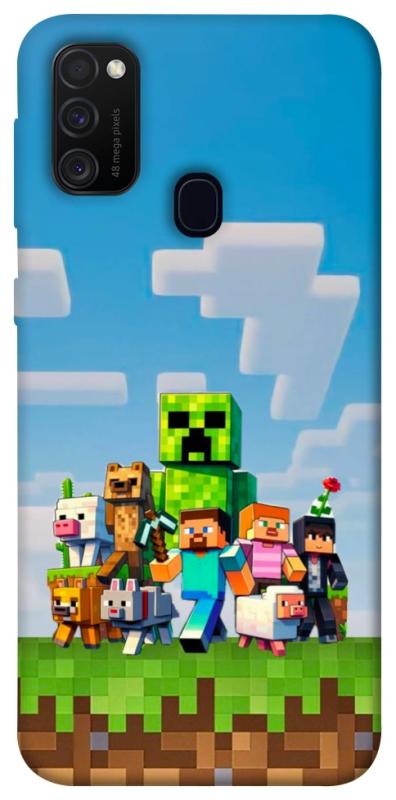 Чехол itsPrint Block Adventure для Samsung Galaxy M30s / M21, игры, купить оптом с доставкой