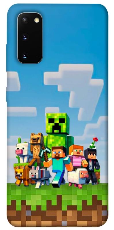 Чехол itsPrint Block Adventure для Samsung Galaxy S20, игры, купить оптом с доставкой