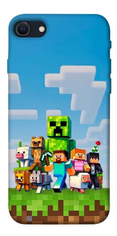 Чехол itsPrint Block Adventure для Apple iPhone SE (2020), игры, купить оптом с доставкой