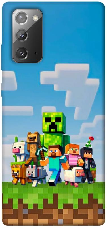 Чехол itsPrint Block Adventure для Samsung Galaxy Note 20, игры, купить оптом с доставкой