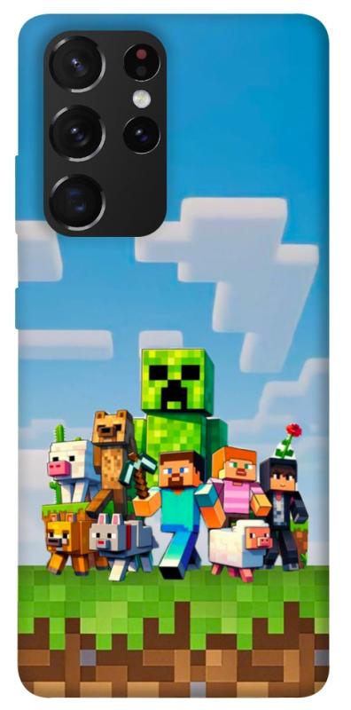 Чехол itsPrint Block Adventure для Samsung Galaxy S21 Ultra, игры, купить оптом с доставкой
