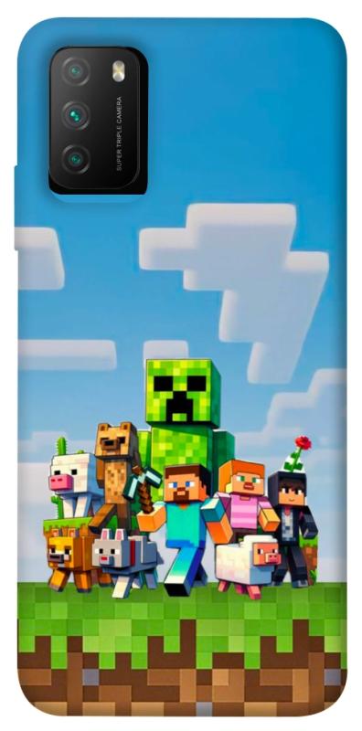 Чехол itsPrint Block Adventure для Xiaomi Poco M3, игры, купить оптом с доставкой