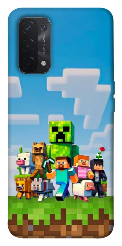Чехол itsPrint Block Adventure для Oppo A54 4G, игры, купить оптом с доставкой