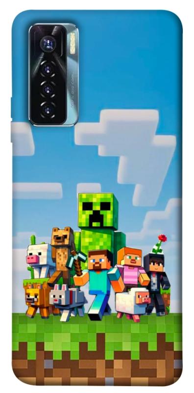 Чехол itsPrint Block Adventure для TECNO Camon 17 Pro, игры, купить оптом с доставкой