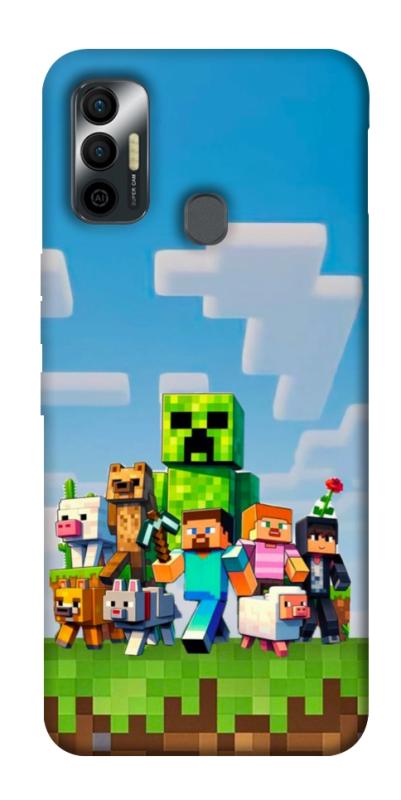 Чехол itsPrint Block Adventure для TECNO Spark 7, игры, купить оптом с доставкой
