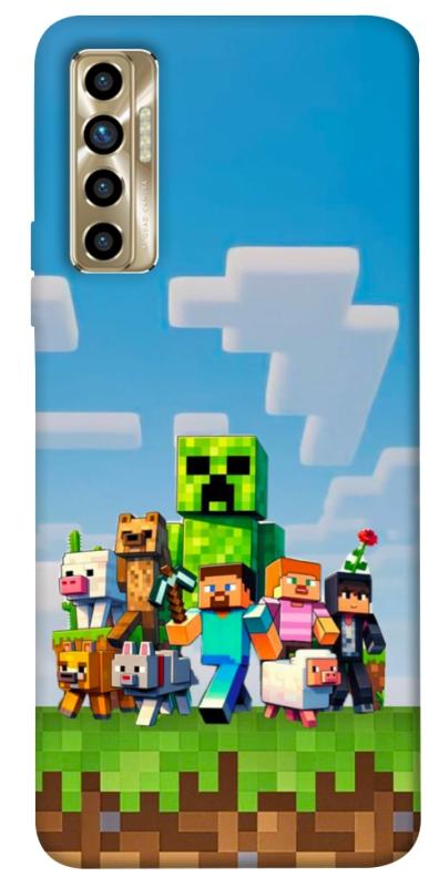 Чехол itsPrint Block Adventure для TECNO Camon 17P, игры, купить оптом с доставкой