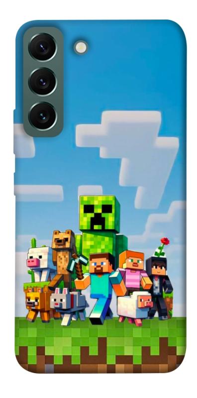 Чехол itsPrint Block Adventure для Samsung Galaxy S22, игры, купить оптом с доставкой