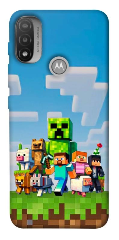 Чехол itsPrint Block Adventure для Motorola Moto E20, игры, купить оптом с доставкой