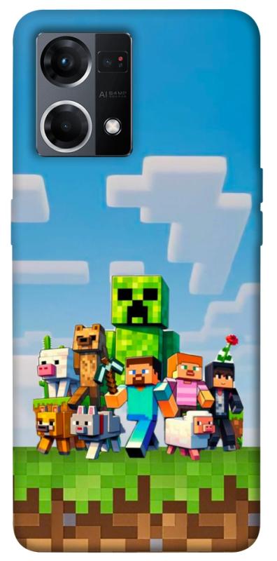 Чохол itsPrint Block Adventure для Oppo Reno 7 4G, ігри, купити оптом з доставкою