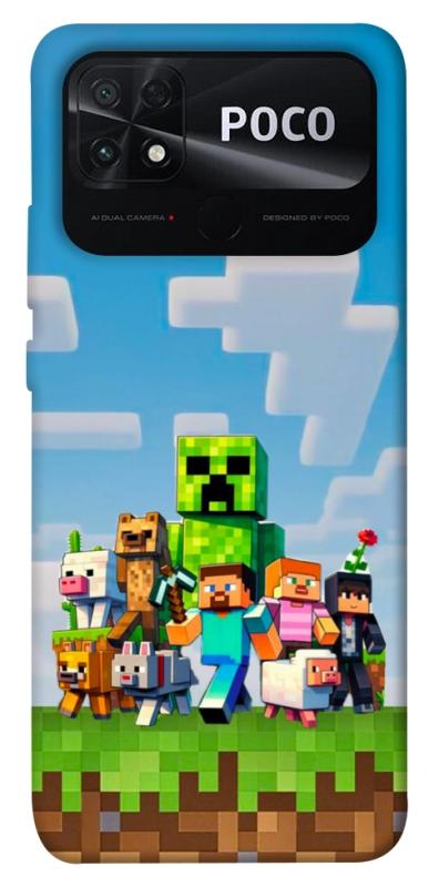 Чехол itsPrint Block Adventure для Xiaomi Poco C40, игры, купить оптом с доставкой