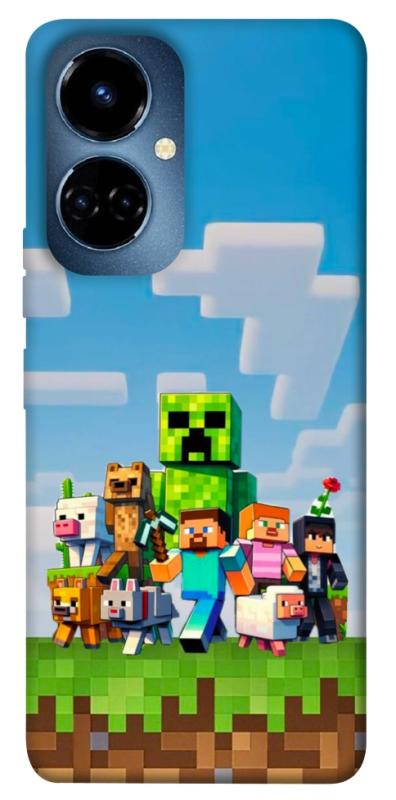 Чехол itsPrint Block Adventure для TECNO Camon 19 (CI6n) / 19 Pro (CI8n), игры, купить оптом с доставкой