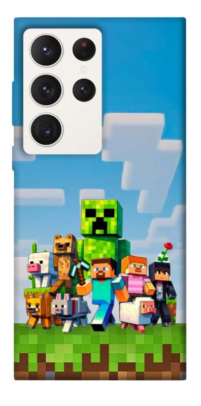 Чехол itsPrint Block Adventure для Samsung Galaxy S23 Ultra, игры, купить оптом с доставкой