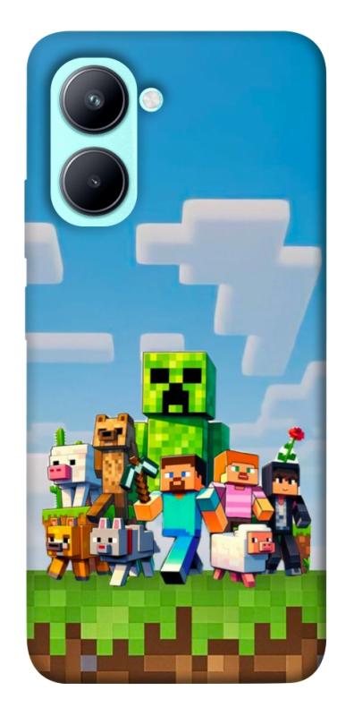Чехол itsPrint Block Adventure для Realme C33, игры, купить оптом с доставкой