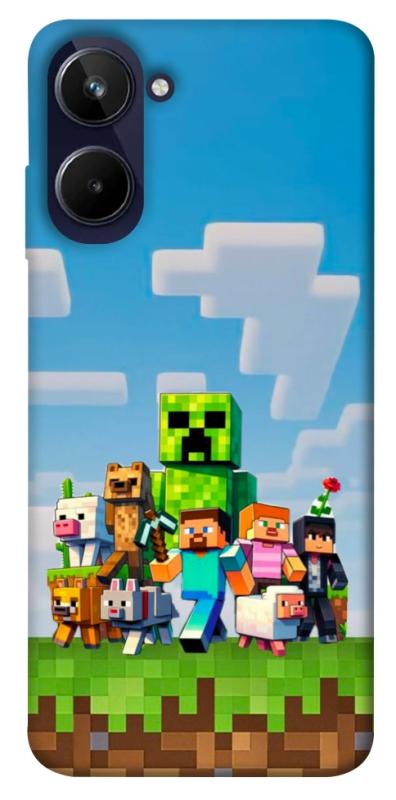 Чехол itsPrint Block Adventure для Realme 10 4G, игры, купить оптом с доставкой