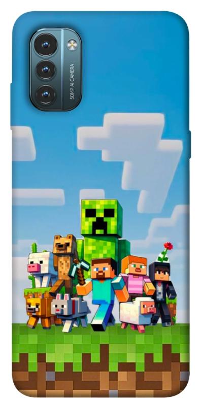 Чехол itsPrint Block Adventure для Nokia G21, игры, купить оптом с доставкой