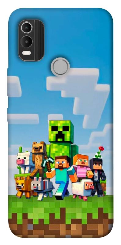 Чехол itsPrint Block Adventure для Nokia C21 Plus, игры, купить оптом с доставкой