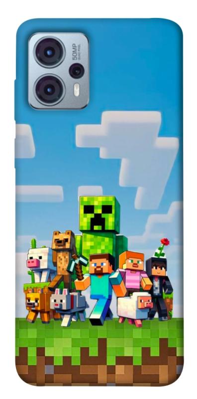 Чехол itsPrint Block Adventure для Motorola Moto G23, игры, купить оптом с доставкой