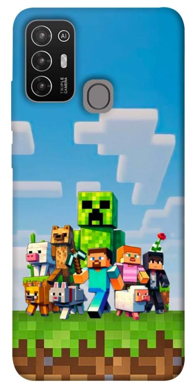 Чехол itsPrint Block Adventure для ZTE Blade A52, игры, купить оптом с доставкой