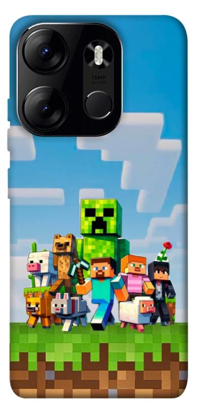 Чехол itsPrint Block Adventure для Tecno Spark Go 2023, игры, купить оптом с доставкой