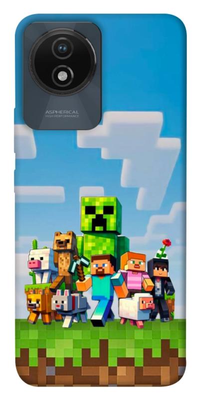 Чехол itsPrint Block Adventure для Vivo Y02, игры, купить оптом с доставкой