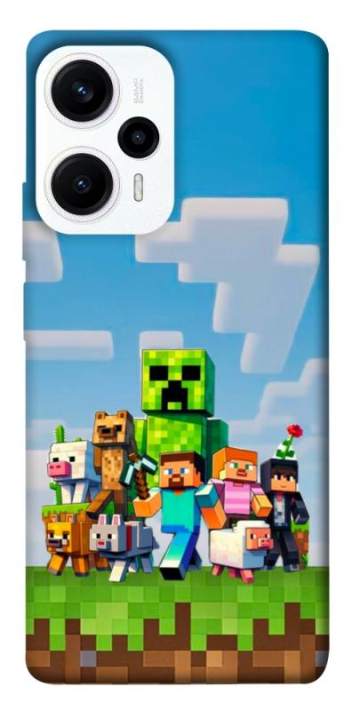 Чехол itsPrint Block Adventure для Xiaomi Poco F5 / Note 12 Turbo, игры, купить оптом с доставкой