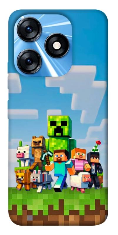 Чехол itsPrint Block Adventure для TECNO Spark 10 Pro, игры, купить оптом с доставкой