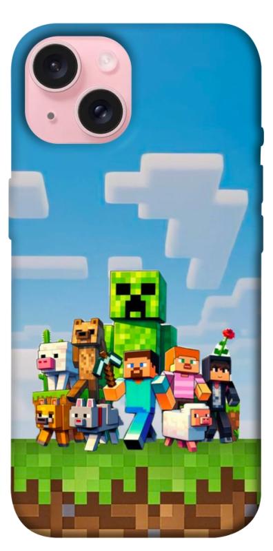 Чехол itsPrint Block Adventure для Apple iPhone 15 (6.1"), игры, купить оптом с доставкой